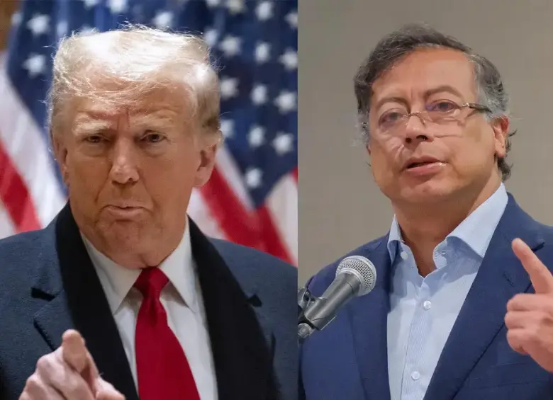 Donald Trump, presidente de Estados Unidos; y Gustavo Petro, presidente de Colombia. Fotos: Getty y Presidencia