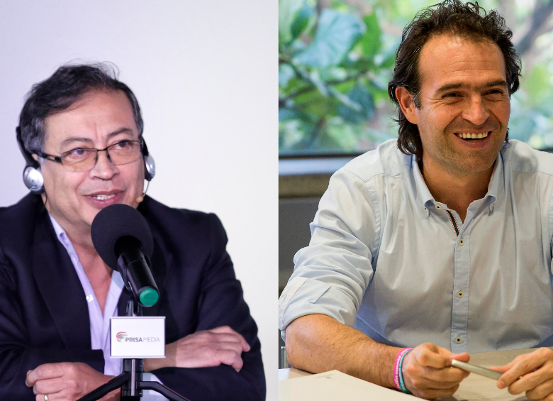 Petro obtuvo el 36,5% de la intención de voto y Gutiérrez el 24,5% FOTOS EL COLOMBIANO Y COLPRENSA
