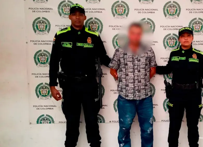 Las autoridades capturaron a este padre de familia en la zona urbana de Yarumal, una semana después de la agresión. FOTO: CORTESÍA