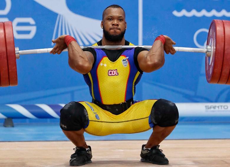 Yeison López, entre las figuras de Colombia en los Juegos Centroamericanos en Santo Domingo, oro y récord mundial. FOTO CORTESÍA COC