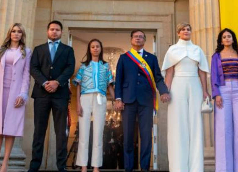 La familia del presidente Gustavo Petro. FOTO: CORTESÍA