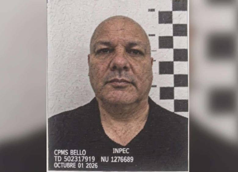 Miguel Quintero fue reseñado en la cárcel Bellavista, en Bello, antes de ser trasladado al inmueble donde cumplirá la medida de aseguramiento domiciliaria. FOTO: Cortesía.