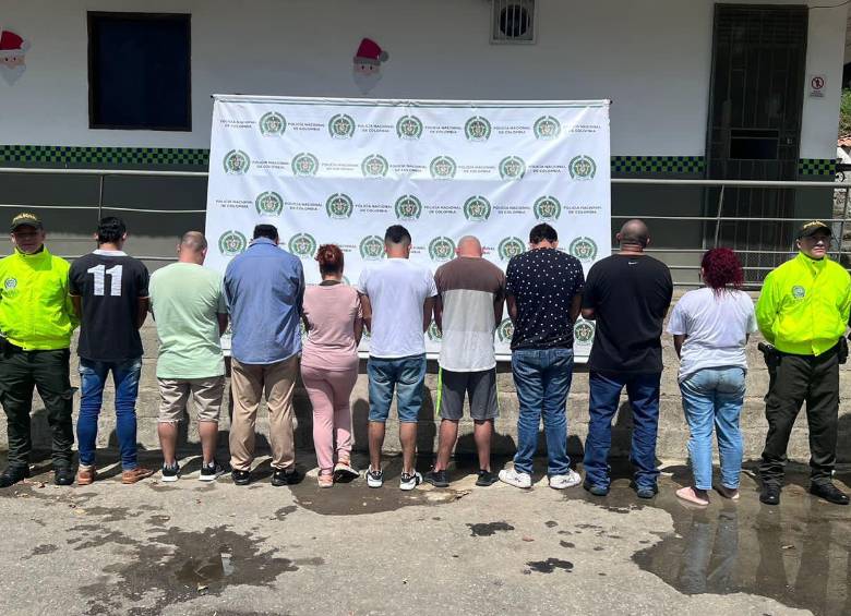 Los detenidos durante las operaciones policiales fueron 13 personas. FOTO: Cortesía