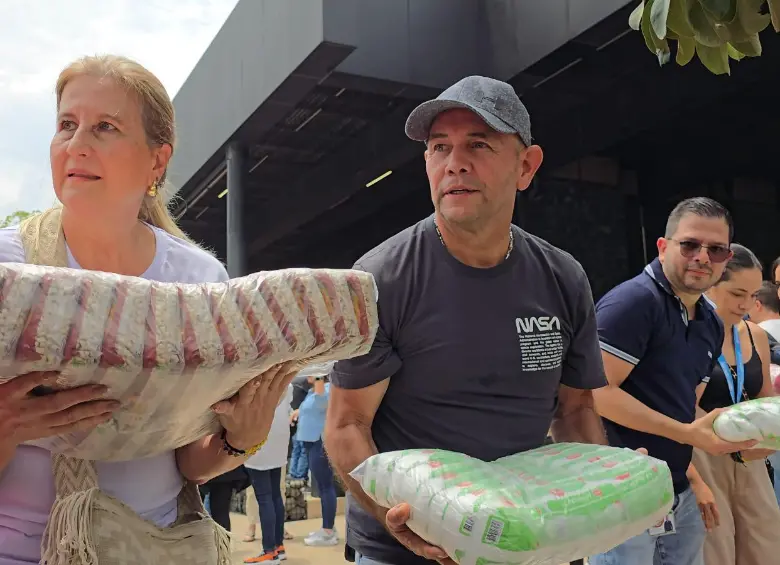 En la primera edición de la ´donatón´ en 2024 se recogieron 58 toneladas de alimentos. FOTO: ALCALDÍA DE MEDELLÍN