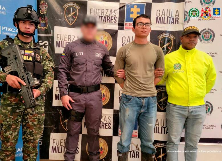 Martín Emilio Graciano Sandoval fue capturado por los investigadores en Buga (Valle). FOTO: CORTESÍA DE LA FISCALÍA.