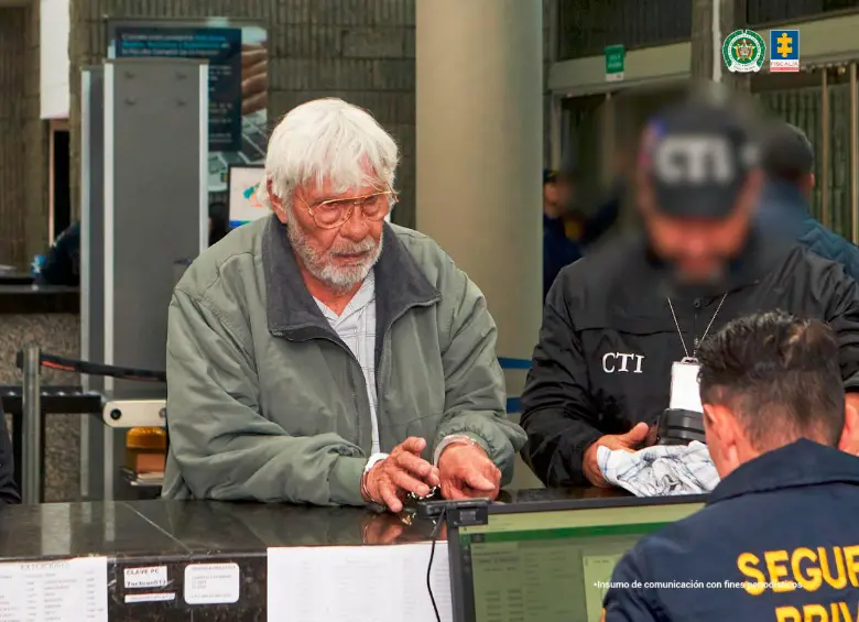 Rodrigo Calero Córdoba, de 79 años, era buscado por el abuso sexual de su sobrina desde que la menor de edad tenía 8 años. FOTO: CORTESÍA