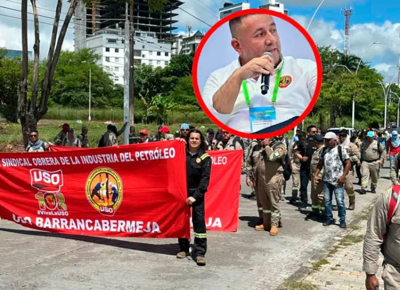 Martín Ravelo, presidente de la USO, advirtió que la estabilidad de Ecopetrol está en riesgo si no se toman decisiones inmediatas. FOTO: Colprensa