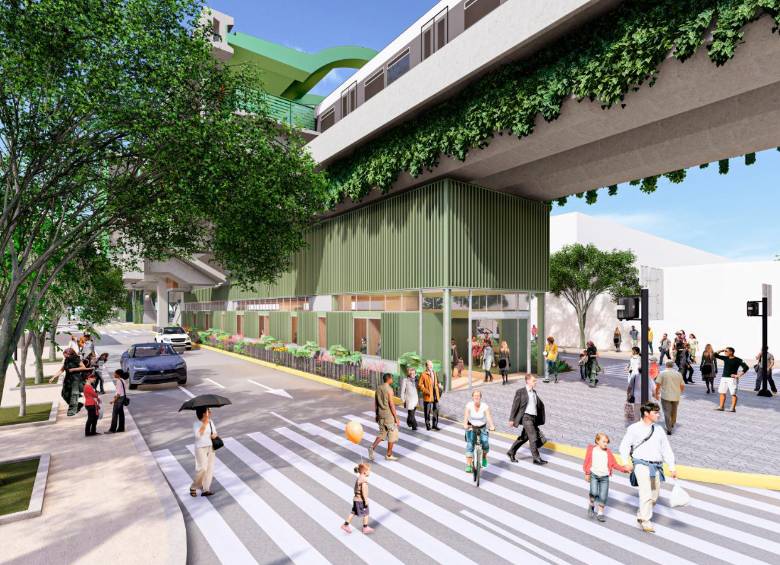 Imagen modelada de la estación Exposiciones una vez termine la intervención que adelantará el Metro de Medellín. FOTO cortesía