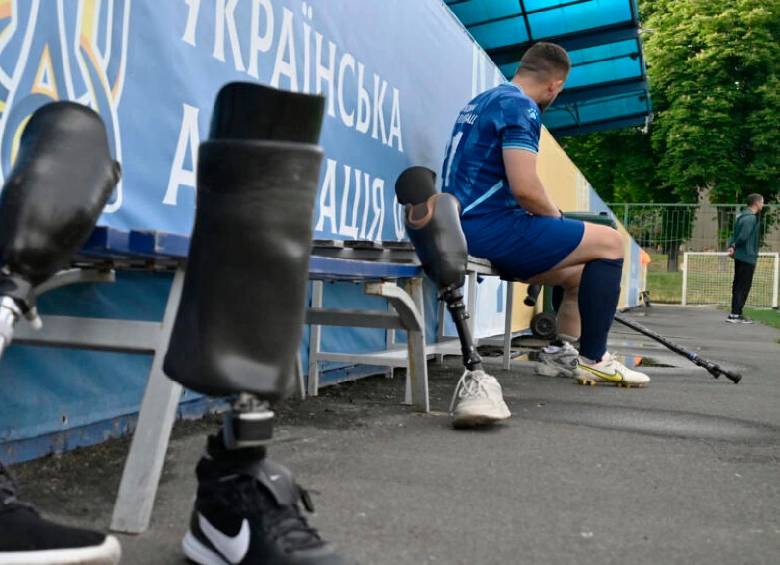 Ucrania viene siendo protagonista en los eventos de fútbol para amputados que se realizan en Europa. FOTO AFP