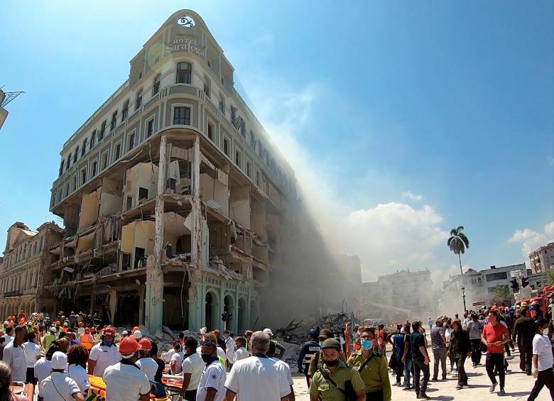 El presidente cubano, Miguel Díaz-Canel, descartó totalmente que fuese una “bomba” o un “atentado”. FOTO EFE