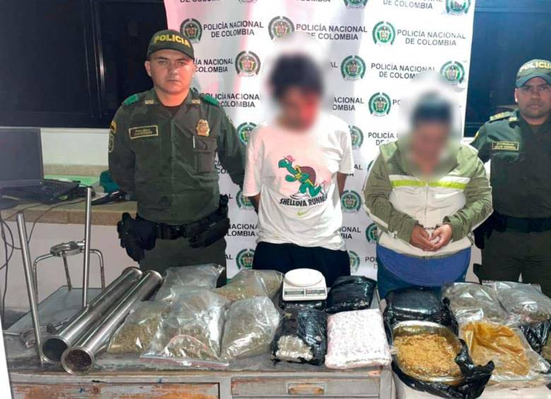Las dos personas capturadas serán judicializadas según confirmó la policía. FOTO Cortesía