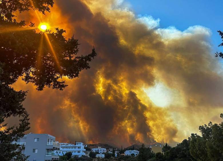 Incendios en Grecia, julio de 2023. FOTO: GETTY