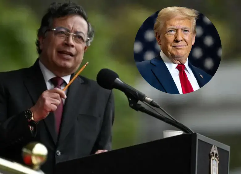 El presidente Gustavo Petro y Donald Trump se reúnen este martes 3 de febrero de 2026. Fotos: AFP