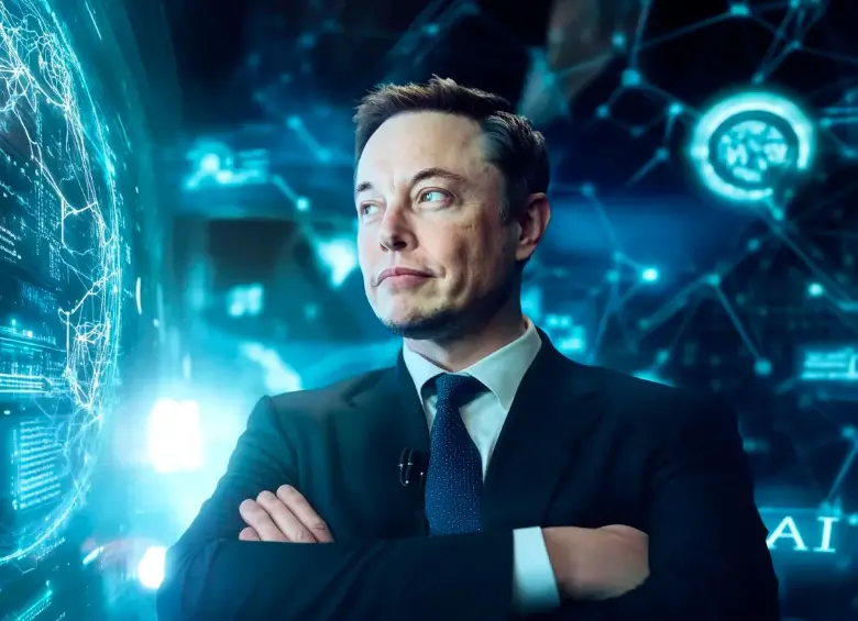 Elon Musk afirma que en el futuro el trabajo será “opcional” y que las máquinas generarán riqueza infinita. FOTO CREADA CON IA