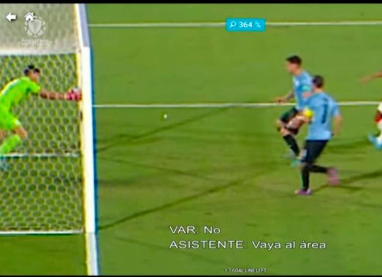 Sergio Rochet fue el arquero de Uruguay ante Perú. FOTO CAPTURA DE PANTALLA