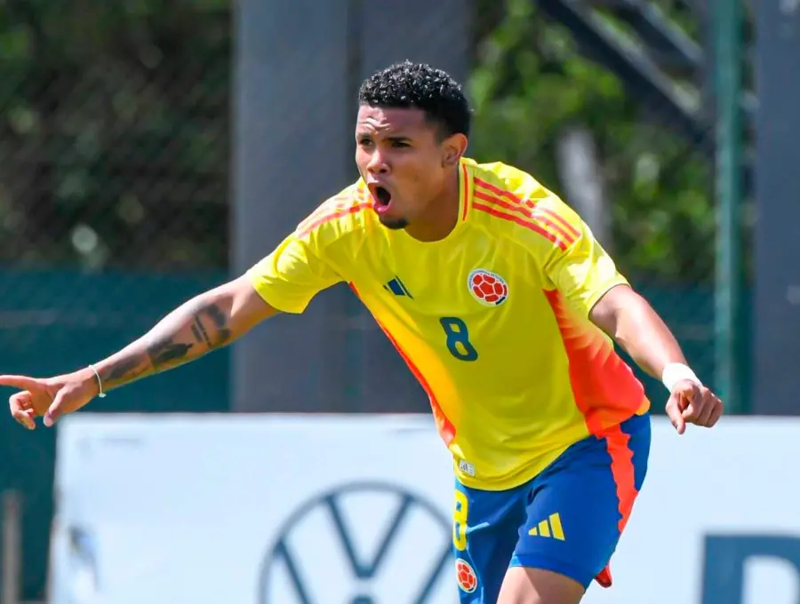 El delantero Royner Benítez de Águilas Doradas fue uno de los que marcó en la victoria ante México, en el duelo amistoso de preparación al Mundial. FOTO CORTESÍA FCF 