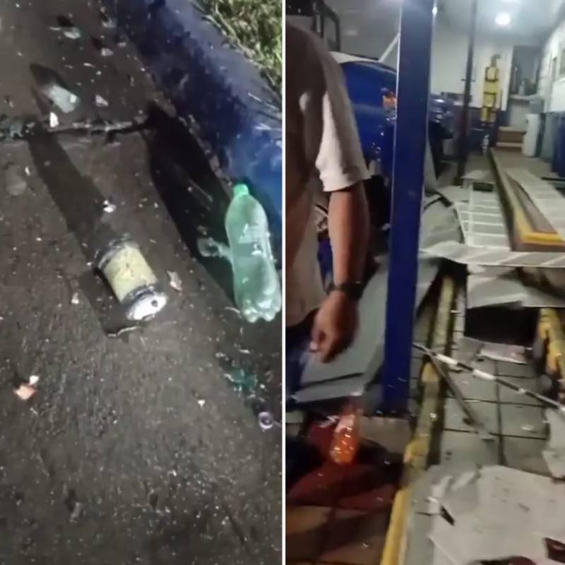 Una planta de la empresa de bebidas Postobón fue atacada en Popayán, Cauca. FOTOS: Capturas de video 