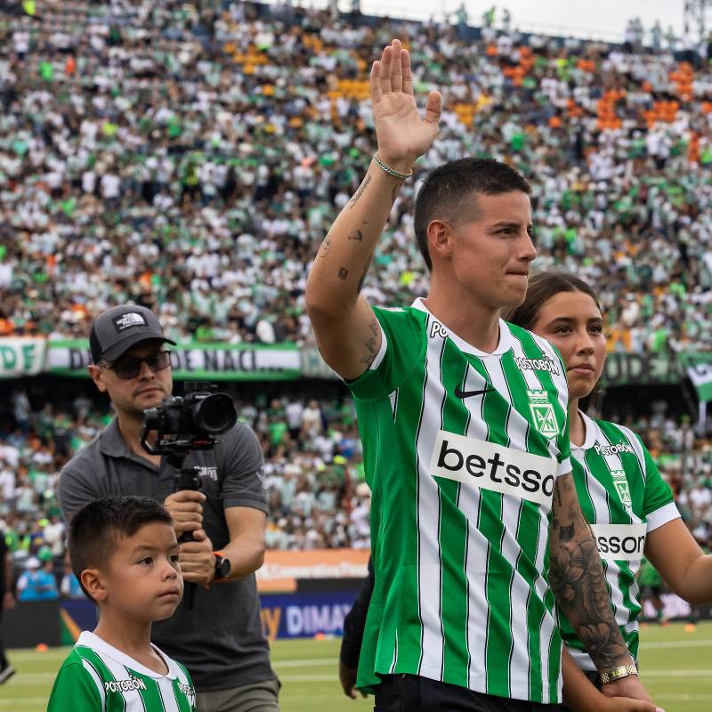 El volante colombiano James Rodríguez, de 35 años, es el fichaje estelar de Atlético Nacional para el segundo semestre del 2026. Foto: Camilo Suárez