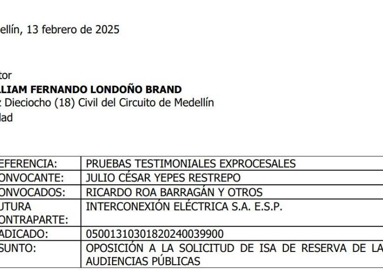 Polémica por elección del presidente de ISA: Ricardo Roa citado a declarar, pero piden que su testimonio sea reservado