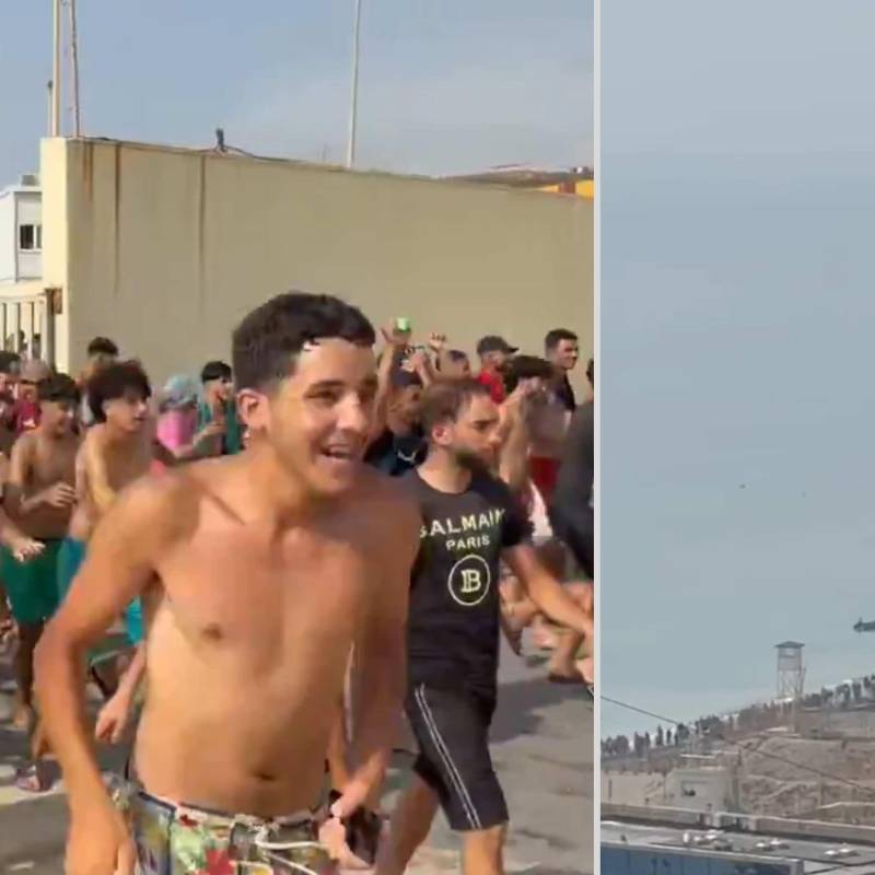 Miles de migrantes de Marruecos ingresaron irregularmente a España. FOTOS: Capturas de videos