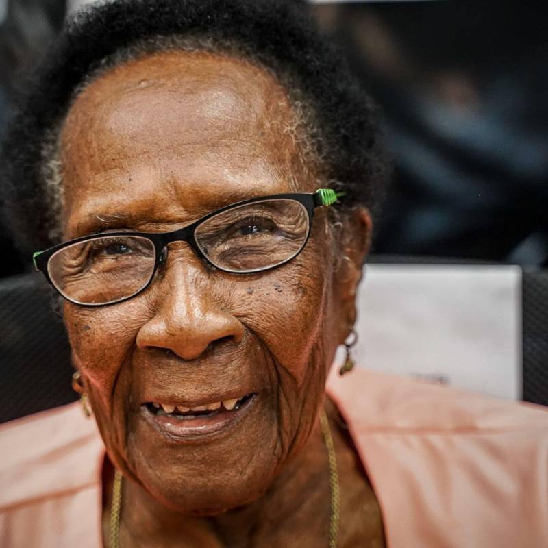 María Antonia Cuero Rentería cumplirá 125 años el 18 de octubre de 2026. FOTO: Concejo de Cali 