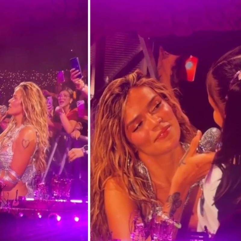 El divertido momento entre la cantante Karol G y una niña en su gira musical Viajando por el Mundo TropiTour. FOTOS: Capturas de video 