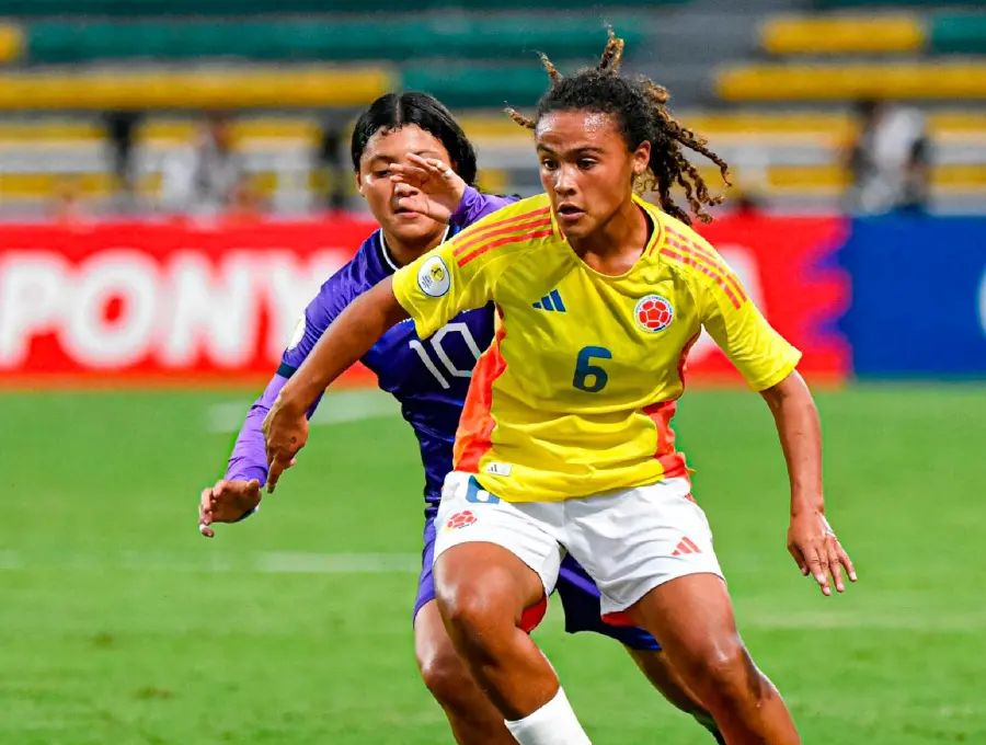 La futbolista Ana Sofía Clavijo ha sido una de las figuras importantes de Colombia en el Sudamericano sub-17 femenino. FOTO: CORTESÍA FCF