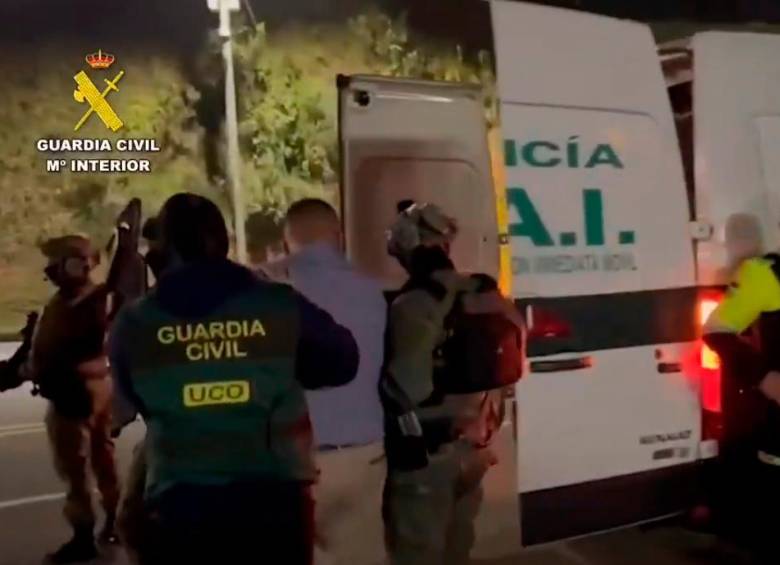 En la captura de alias “Medio Labio”, en el Alto de Las Palmas (Envigado), participó la Guardia Civil de España. FOTO cortesía