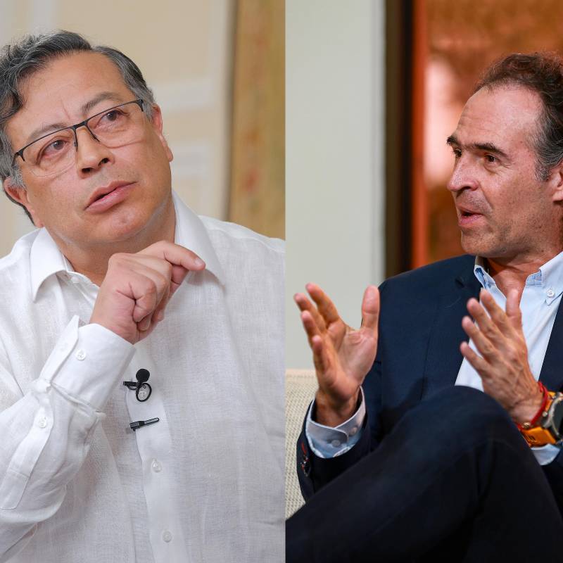 El alcalde de Medellín, Federico Gutiérrez, le respondió a la propuesta del presidente Gustavo Petro de firmar el decreto de la consulta popular en Medellín. FOTOS: Presidencia y Manuel Saldarriaga