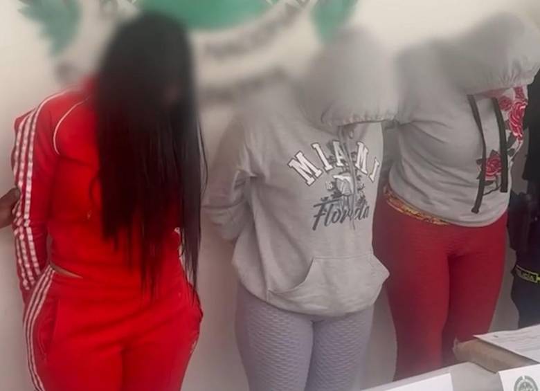 Banda de mujeres dedicada al hurto de extranjeros en Medellín. FOTO: CORTESÍA