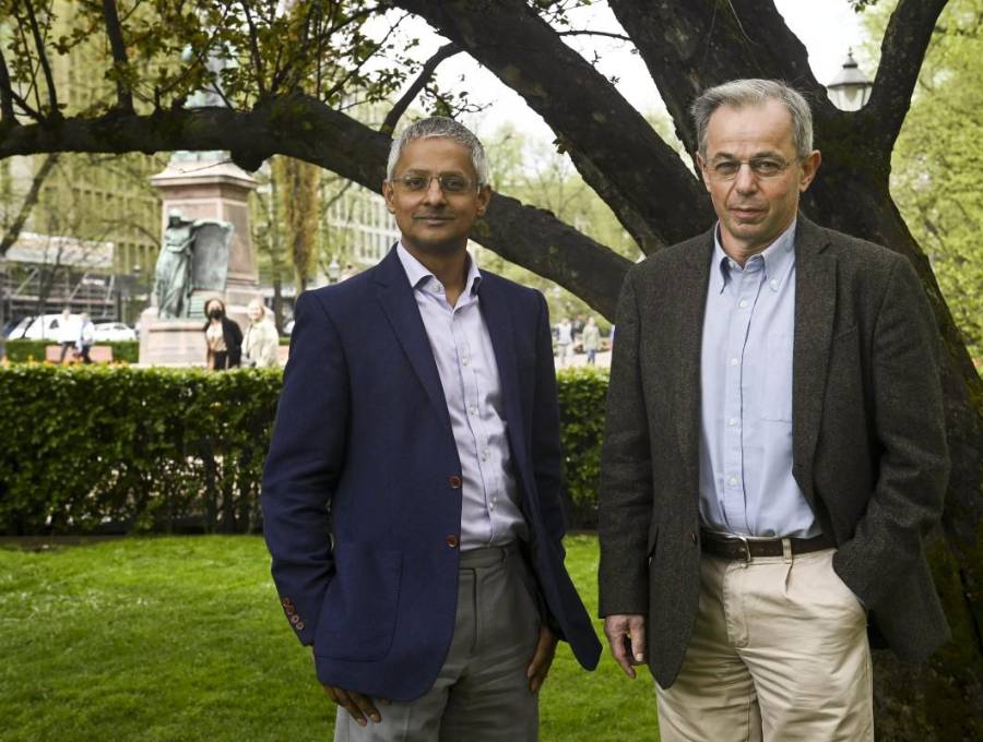 Los químicos británicos Shankar Balasubramanian (izquierda) y David Klenerman (derecha), ganadores del Princesa de Asturias 2026. FOTO AFP