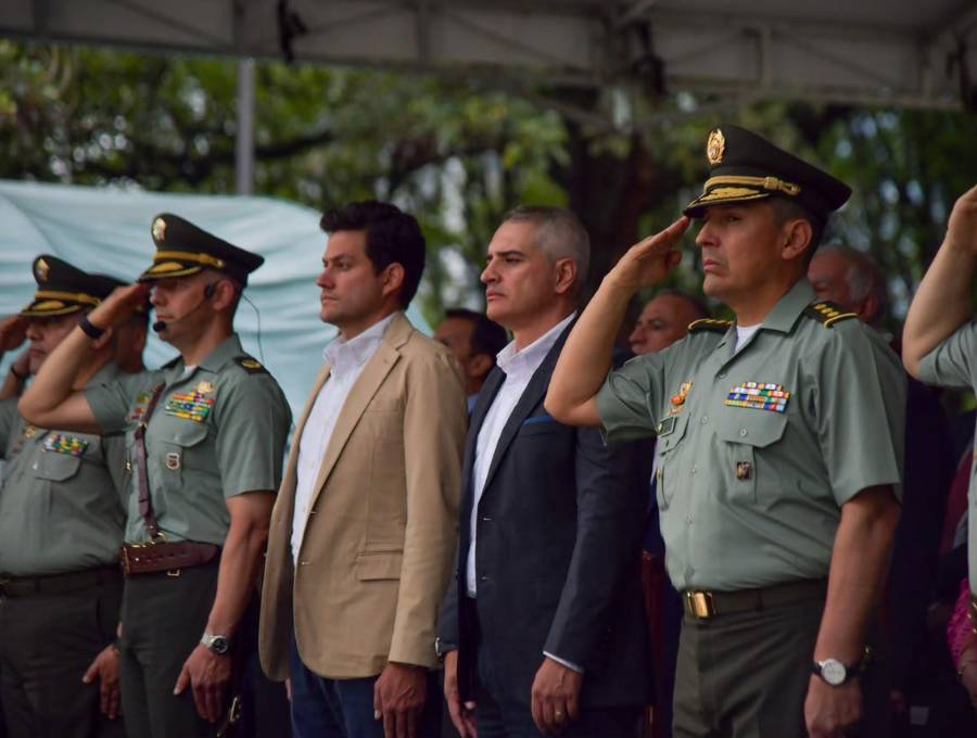 Imágenes de la ceremonia de cambio de mando en la Policía de Antioquia. FOTO: Cortesía