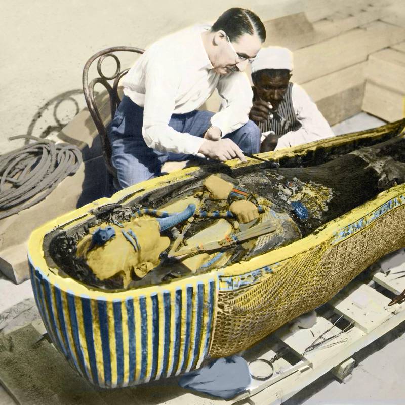 En 1922, el arqueólogo inglés Howard Carter descubrió la tumba de Tutankamón. FOTO Bridgeman Images via AFP