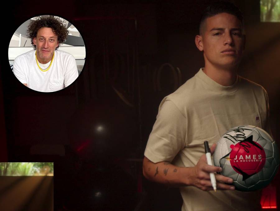 Simón Brand, en el círculo, es el director de James, el documental que estrenará Netflix la próxima semana sobre la vida del 10 de la Selección Colombia. FOTOS Cortesía