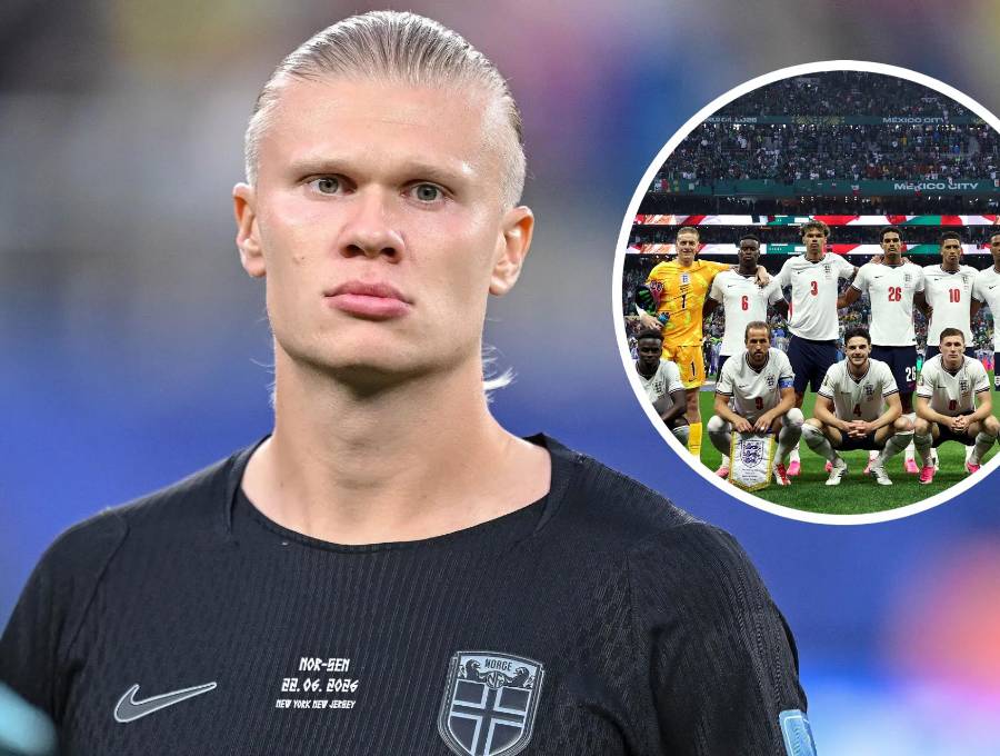 El delantero noruego revivirá sus raíces este sábado en Miami ante una Inglaterra a la que ya le tiró la obligación de ganar. FOTO: Getty y redes sociales @England
