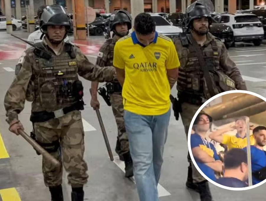 La detención de un hincha argentino en Minas Gerais enciende de nuevo las alarmas en la Conmebol y pone bajo la lupa la creciente tensión entre aficiones del continente. FOTO: Captura video de redes sociales y cortesía Guilherme Macedo