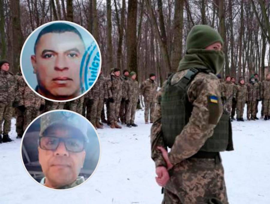 José Aron Medina (arriba en la foto) y Alexander Ante, fueron detenidos en Venezuela en julio de 2024 cuando regresaban a Colombia tras combatir en Ucrania. FOTOS: Getty y Fiscalía