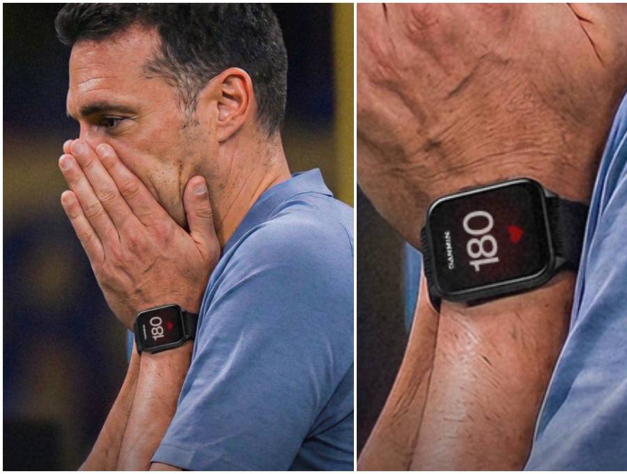 Las lágrimas y el silencio de Lionel Scaloni tras la agónica clasificación argentina ante Egipto no solo inundaron las redes sociales; también encendieron las alertas de Garmin. FOTO: Tomada de redes sociales @garminargentina.