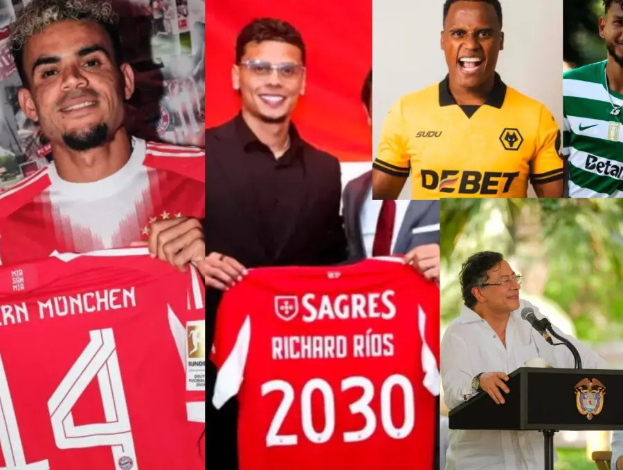 Con la venta de un sólo futbolista colombiano se supera el presupuesto que el gobierno piensa otorgarle al deporte colombiano. Fotos: Redes sociales y Presidencia