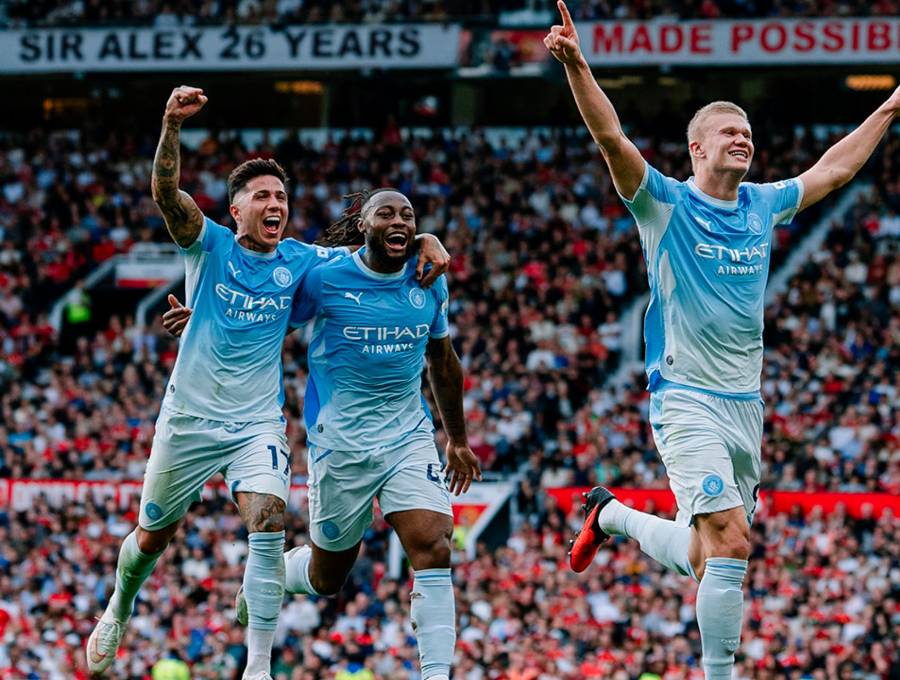 Erling Haaland, autor del único gol del derbi de Manchester. FOTO: <b>X ManCity</b>