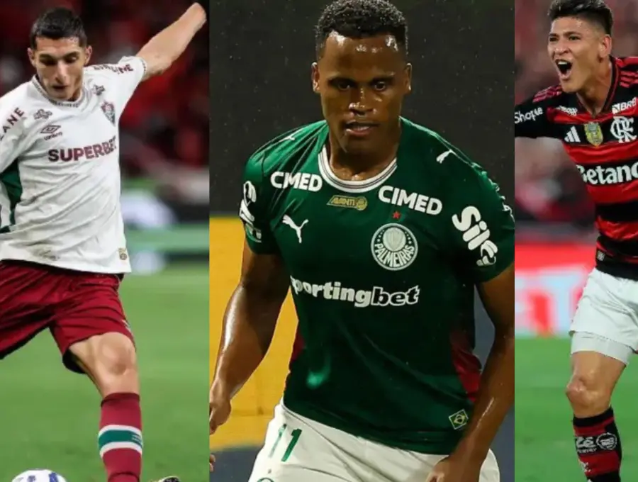 Tres de los equipos más importantes de Brasil como Fluminense, Palmeiras y Flamengo son patrocinados por casas de apuestas. Fotos: Getty y redes sociales de Fluminense y Palmeiras