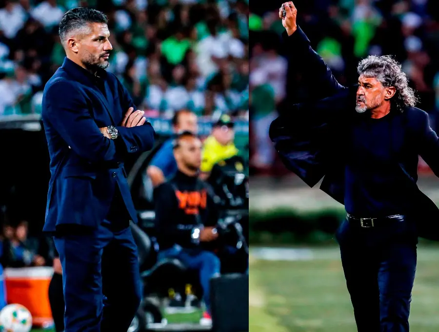 El entrenador Javier Gandolfi lleva más de 9 meses al frente de Atlético Nacional. Leonel Álvarez empezó a dirigir a Bucaramanga hace poco tiempo. FOTOS: EL COLOMBIANO