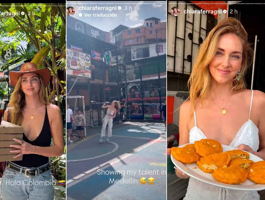 Alguna de las publicaciones de Chiara Ferragni en Medellín. FOTOS IG @ChiaraFerragni