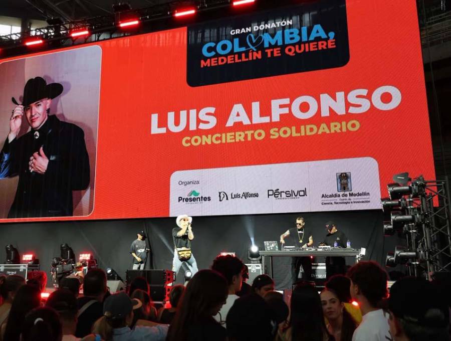 Luis Alfonso, fue uno de los organizadores del evento con la Alcaldía de Medellín, Presentes Corporación y Pérsival Producciones. Decenas de entidades públicas y privadas también apoyaron esta Gran Donatón. Foto: Cortesía. 