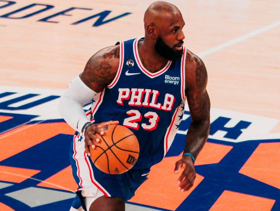 Los Sixers son el cuarto equipo de LeBron James en la NBA. Cleveland Cavalier, Miami Heat y Los Angeles Lakers fueron los anteriores. FOTO: <b>X Sixers</b>