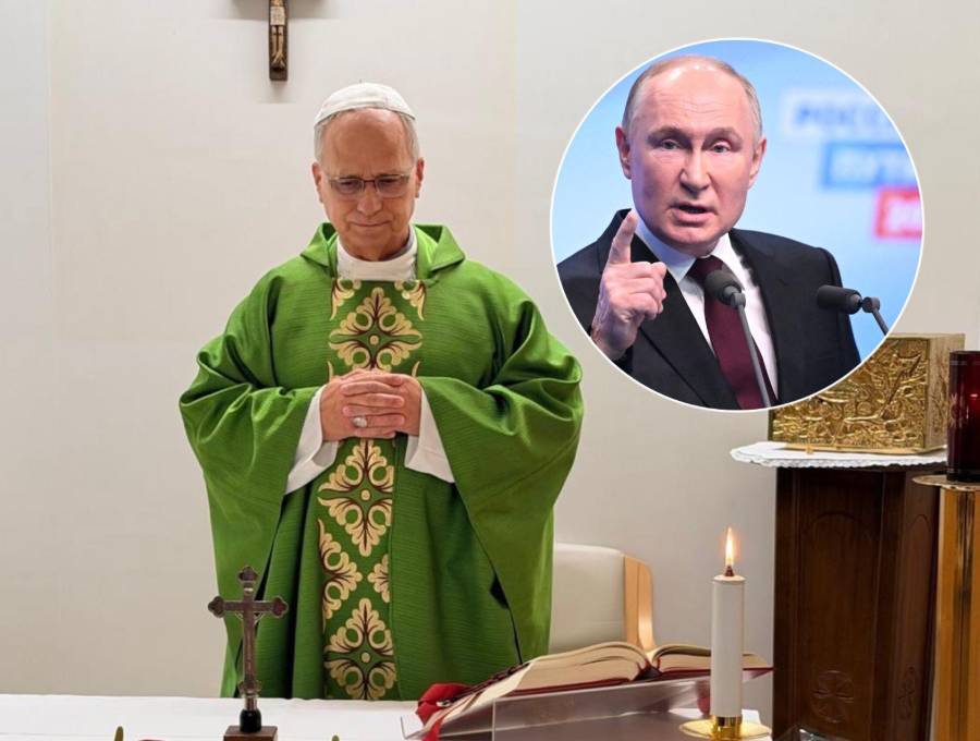 León XIV habló desde el hospital con Vladimir Putin para interceder por el tránsito de ayuda humanitaria en Ucrania. Fotos: @news_vaticano y Getty Images