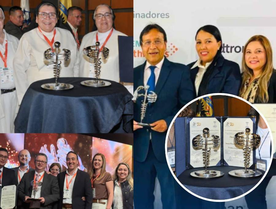 Tres hospitales antioqueños, entre los seis reconocidos con el Galardón Nacional Hospital Seguro 2026. Foto: tomada de redes sociales @clinicadelcaribe; @clinica.elrosario; @sanvicentefundacion