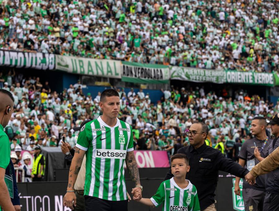 El futbolista cucuteño James Rodríguez ha tenido un rendimiento destacado en los juegos que ha disputado con Atlético Nacional. Foto: Camilo Suárez