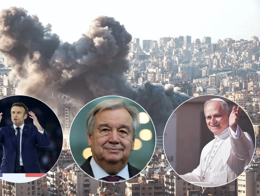 Emmanuel Macron, António Guterres y el papa León XIV fueron algunos líderes que reaccionaron al anuncio de Trump y las autoridades iraníes. FOTOS: Getty y AFP