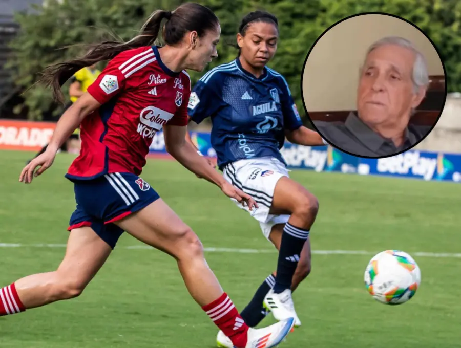 Eduardo Dávila no ve con buenos ojos el fútbol femenino, calificándolo como un deporte no apto para mujeres. Fotos: EL COLOMBIANO y captura de video